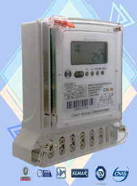 O padrão do IEC o medidor elétrico de 2 fases, três prende medidores da eletricidade do pagamento adiantado