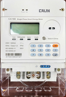 A fase monofásica LORAWAN do rádio do medidor elétrico de fase monofásica pagou antecipadamente o medidor do Kwh com vender o sistema